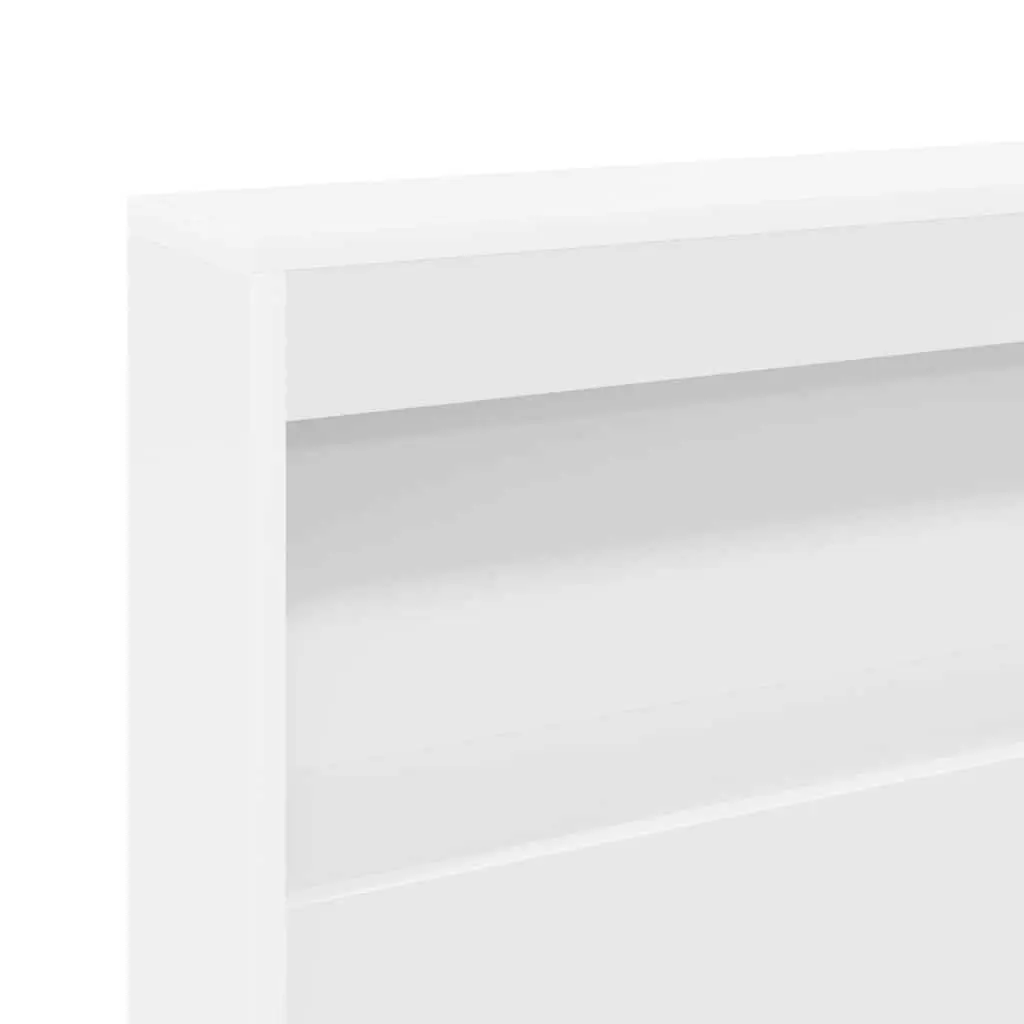 180cm White Storage Headboard with Shelves