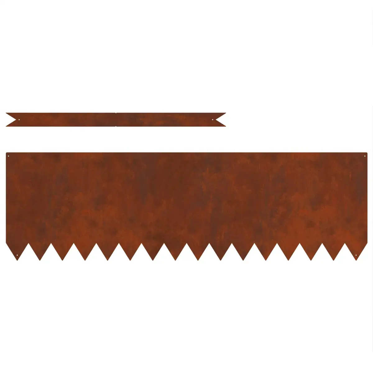 Garden Lawn Edging 30 Pieces 100 x 30 cm Weathering Steel Border Rusty Brown