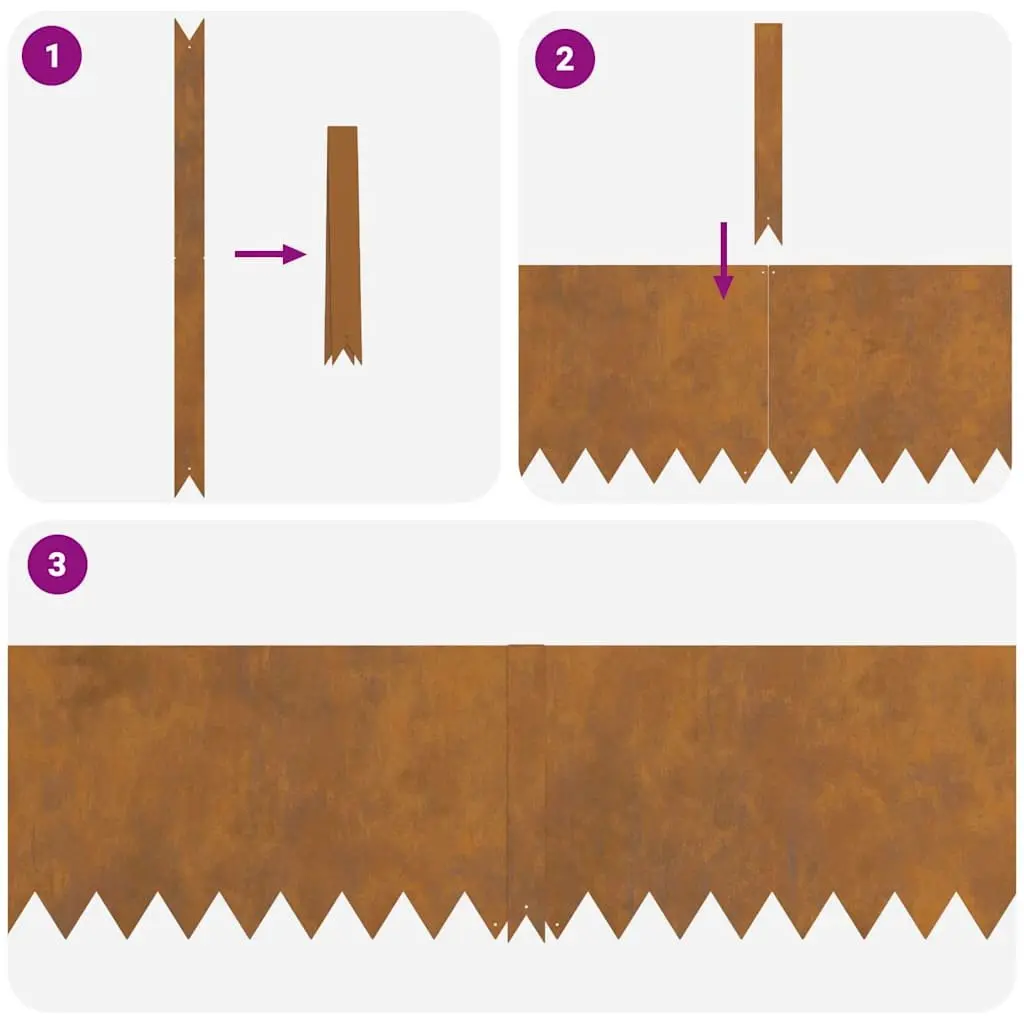 50 Pcs Weathering Steel Edging