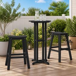3-Piece Outdoor Black Bar Set - High-Quality Specifications