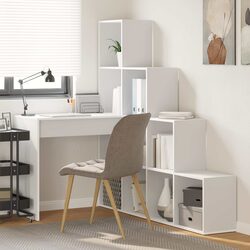 Corner Desk Dimensions: 101.5 x 149.5 x 149.5 cm in White