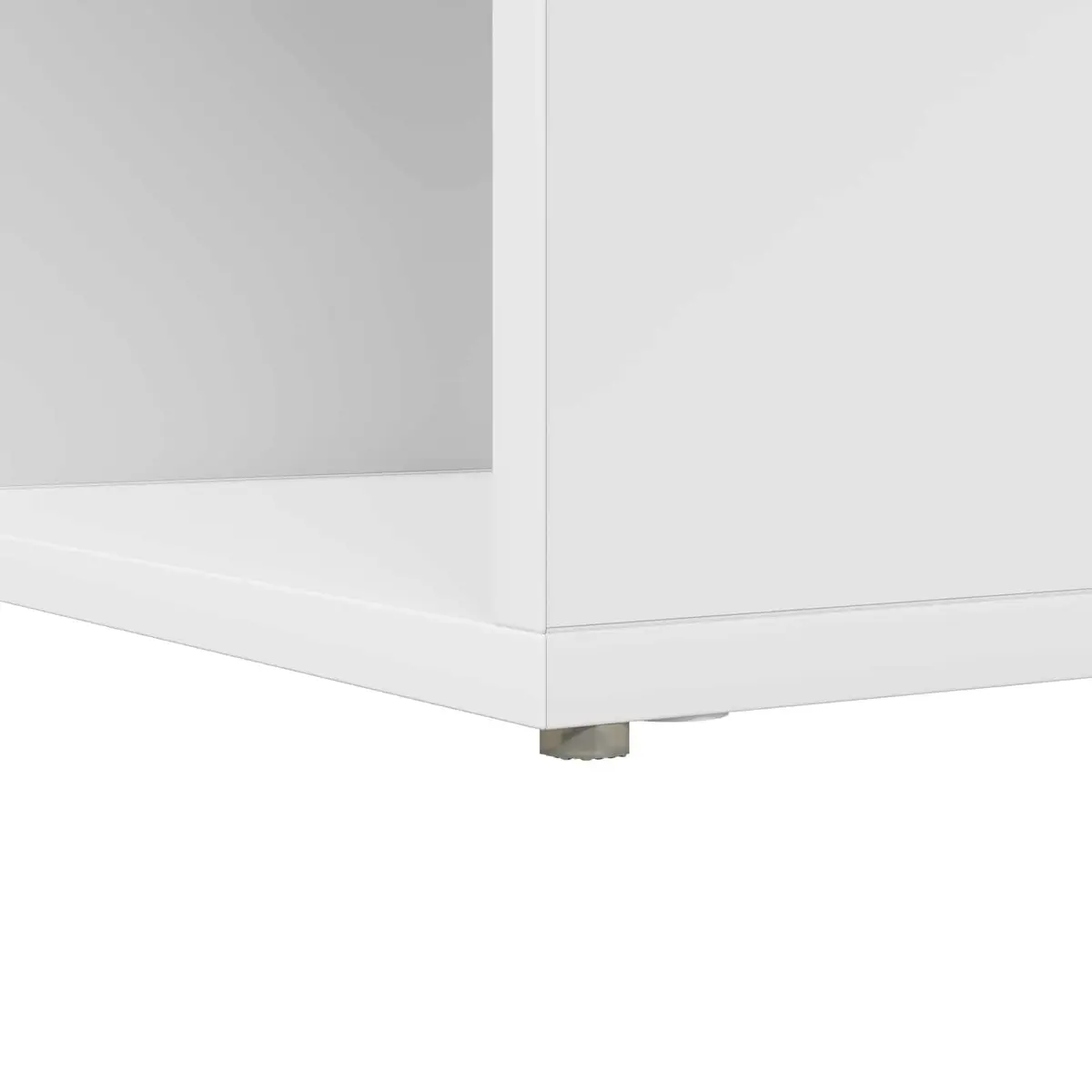 Corner Desk White for Home Office 101.5 x 149.5 x 149.5 cm Engineered Wood with Storage Shelves