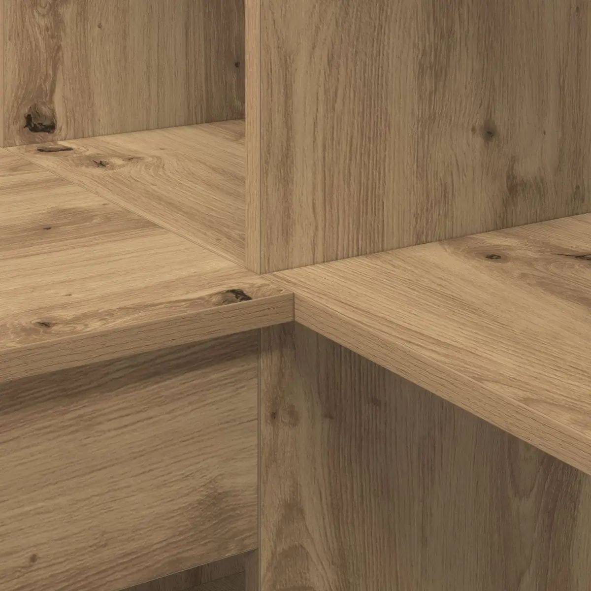 Corner Desk with Storage Shelves for Home Office Brown Engineered Wood