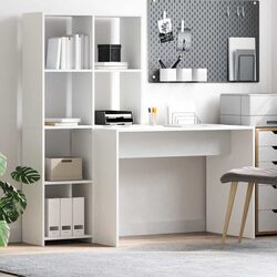 Specifications of White Desk with Shelves for Offices