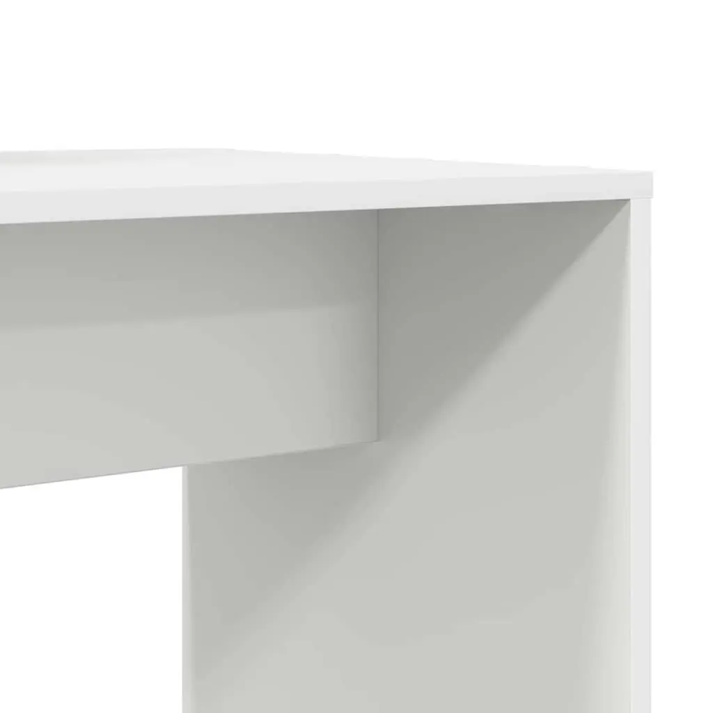 White Desk with Shelves Modern Office Furniture Workspace Storage Solution