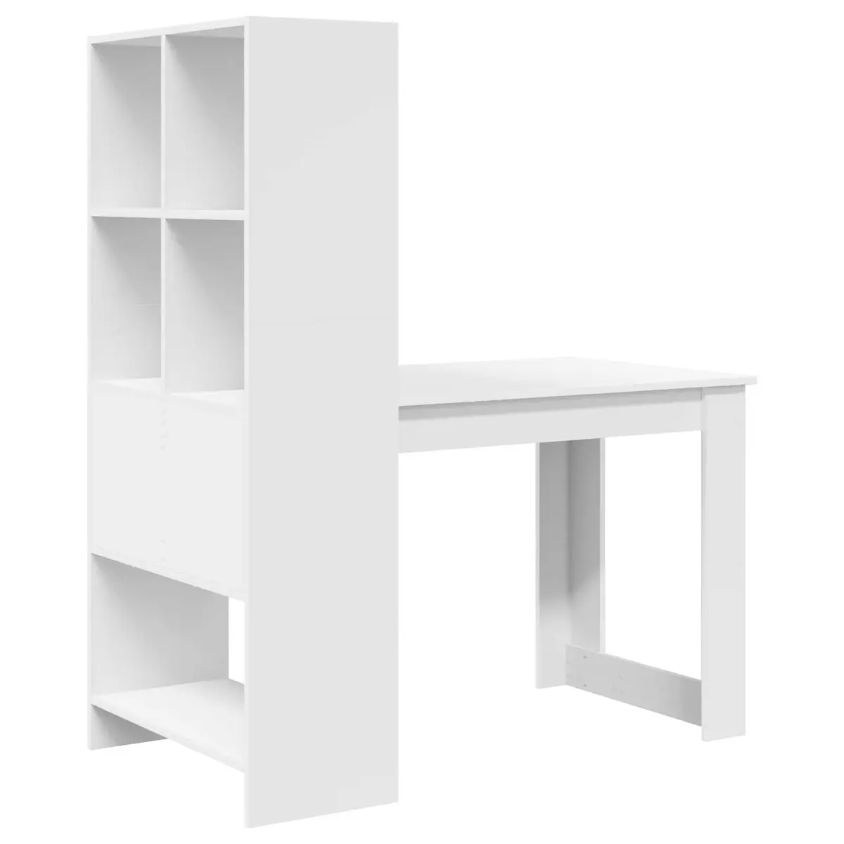 Writing Desk for Office 122cm with Shelves Storage Engineered Wood