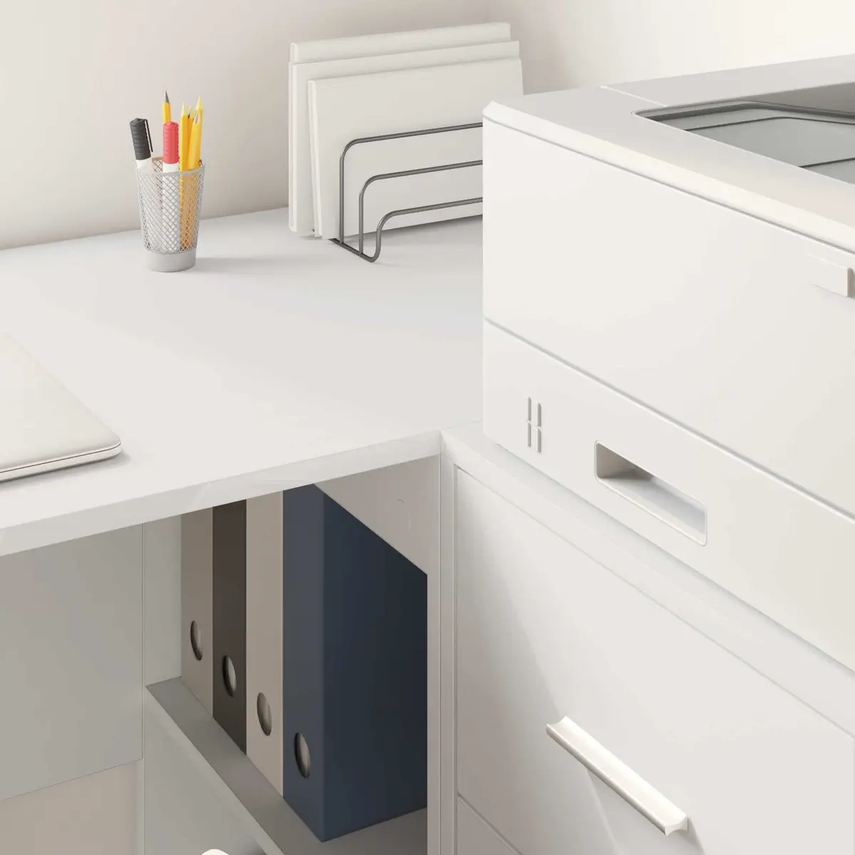 Corner Desk with Drawer for Home Office 102 x 88 x 75 cm