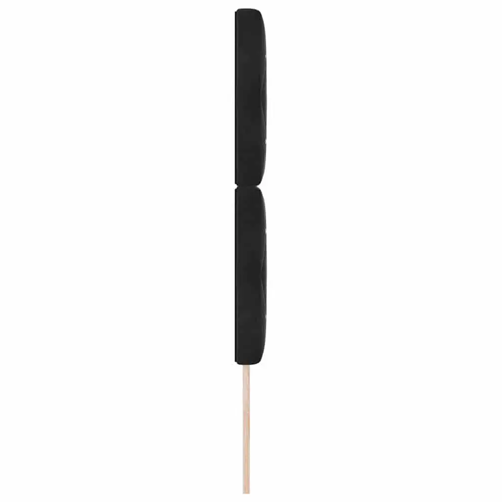 Black 80cm Velvet Headboard with Adjustable Heights