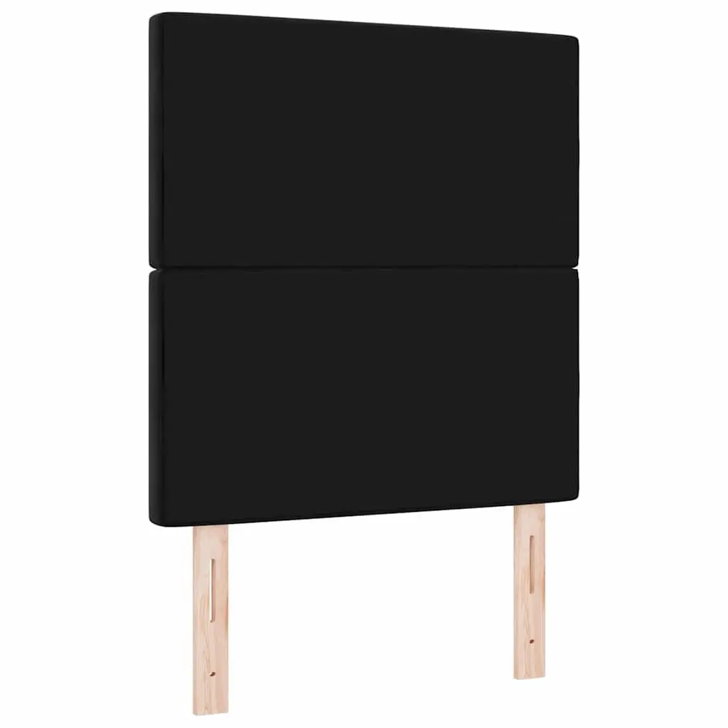 Black 80cm Velvet Headboard with Adjustable Heights
