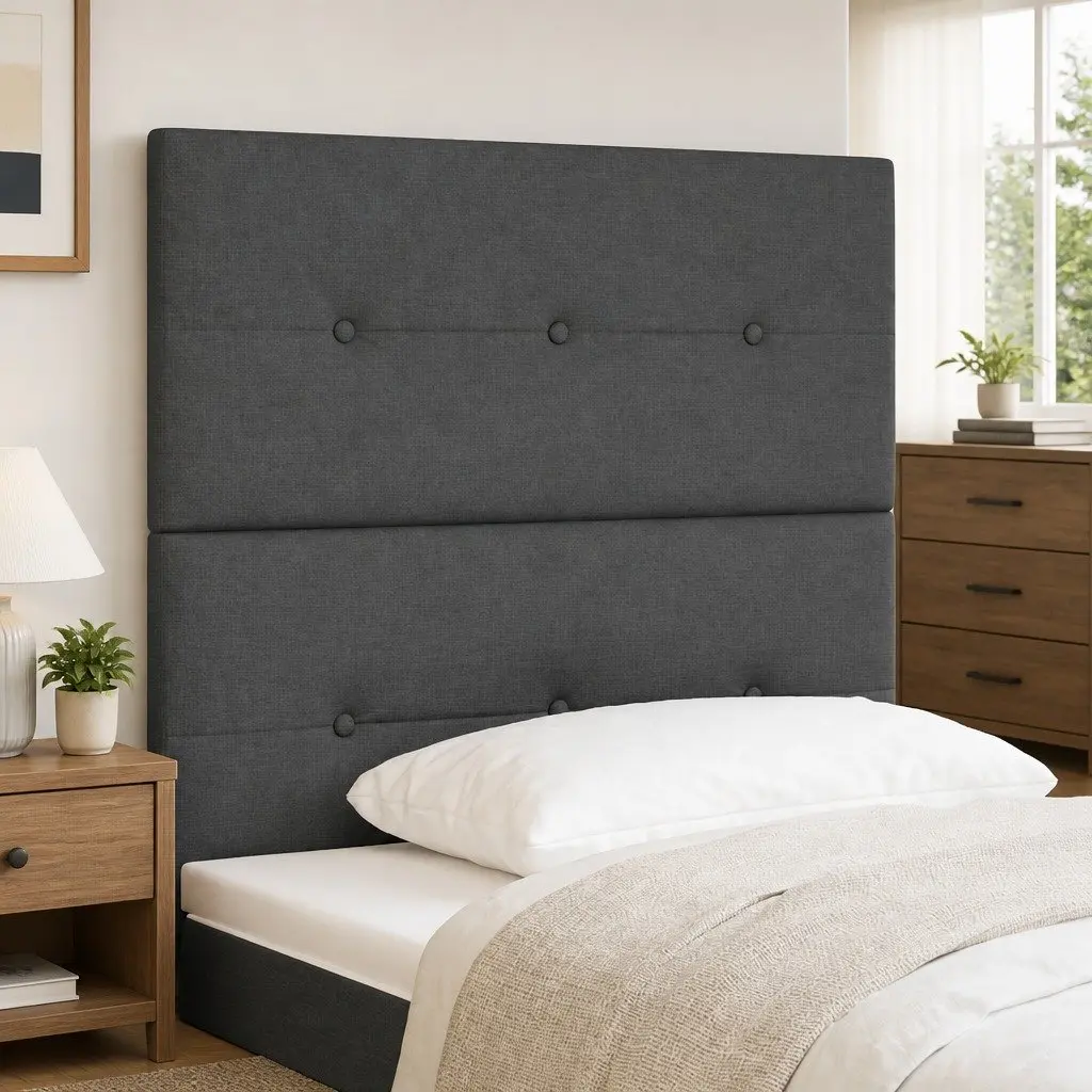 80cm Height-Adjustable Grey Headboard