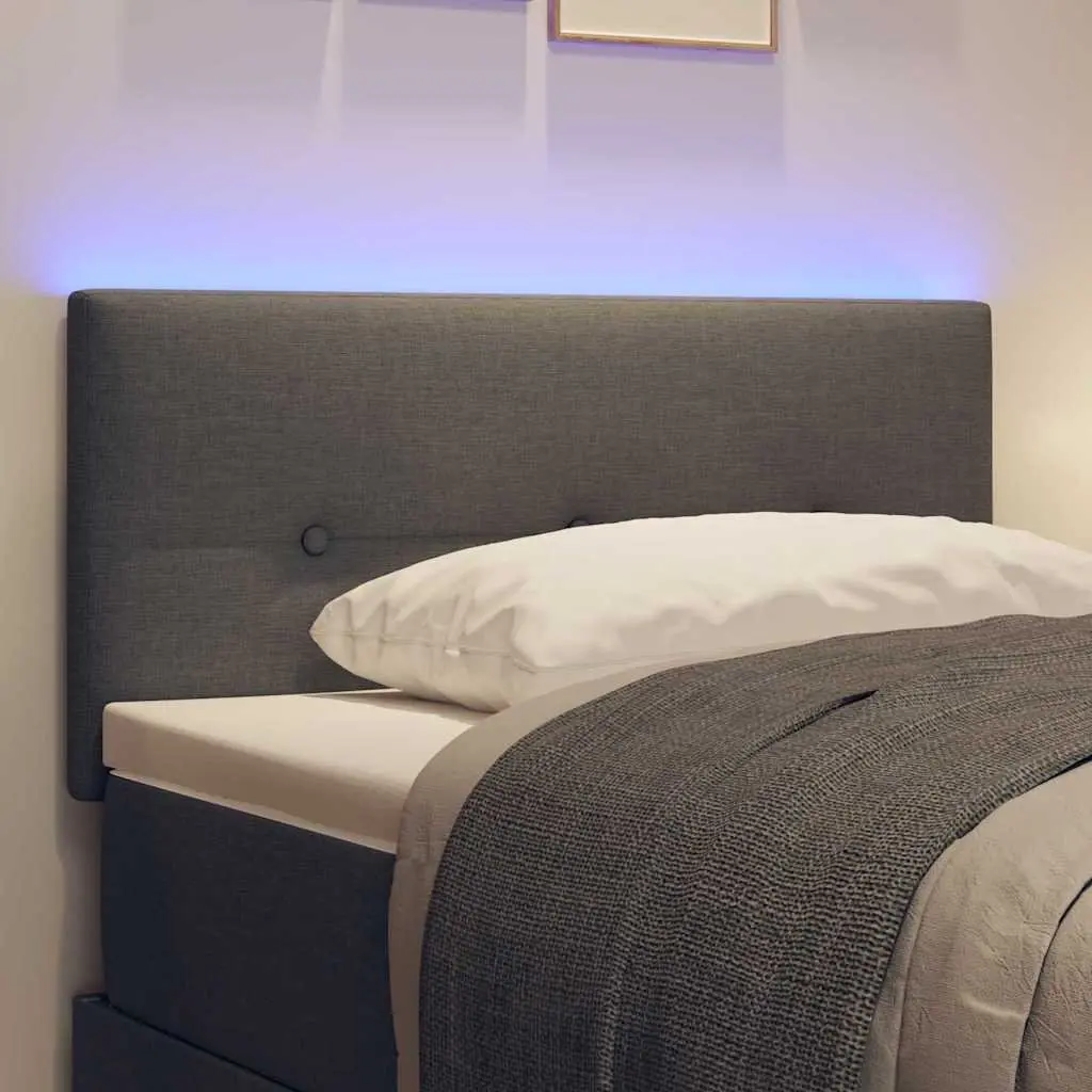 100cm Grey LED Headboard with USB Lights