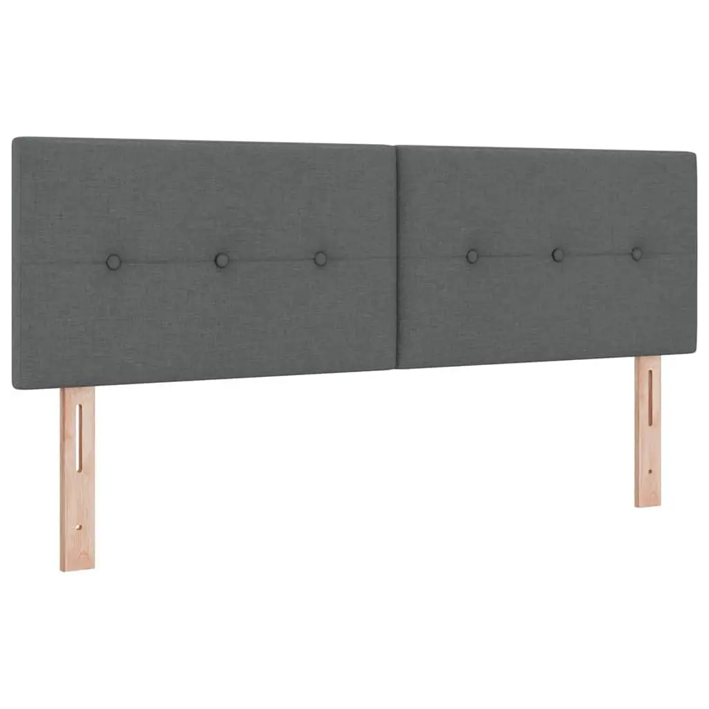 LED Headboard Bedroom Grey Fabric 160cm Adjustable Height