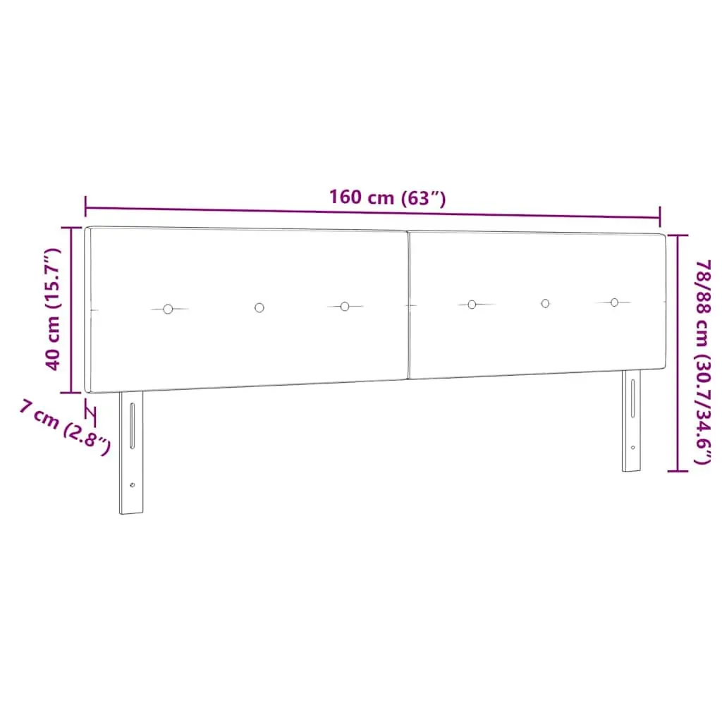 LED Headboard Bedroom Grey Fabric 160cm Adjustable Height