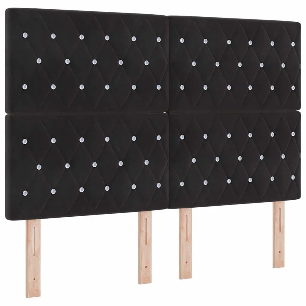 LED Headboard with RGB Strip Lights for Bedroom 160cm Adjustable Black