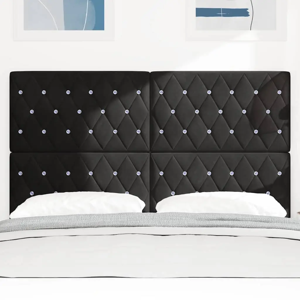 LED Headboard with RGB Strip Lights for Bedroom 160cm Adjustable Black