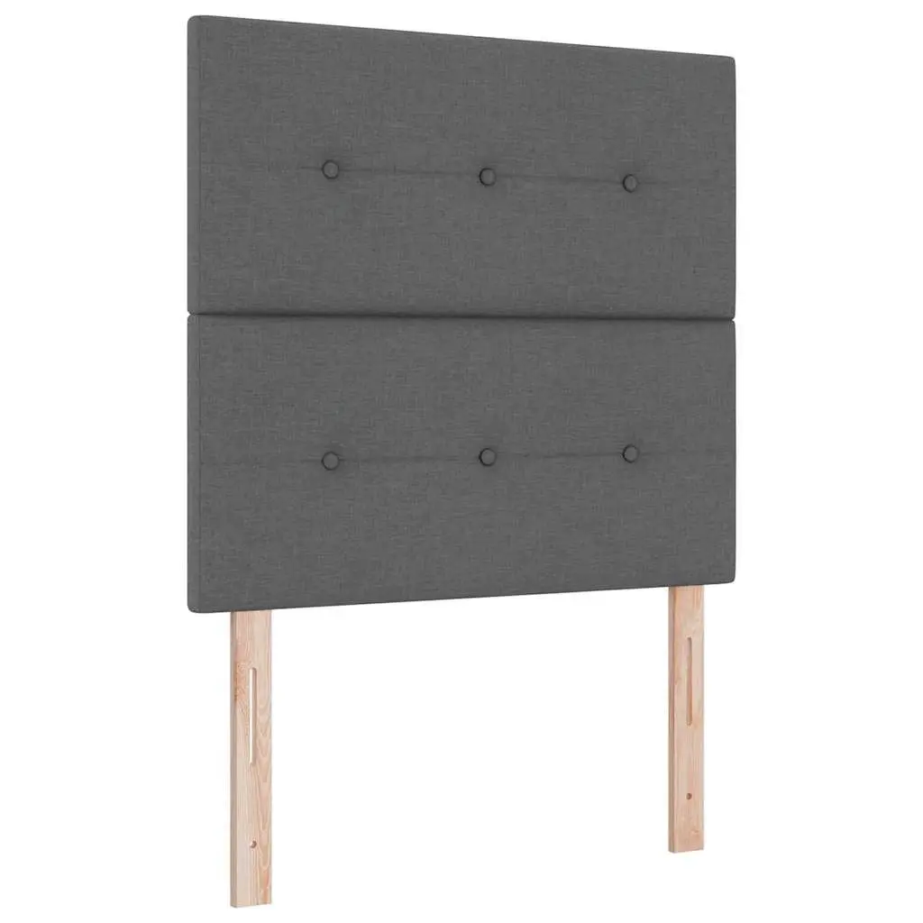 LED Headboard for Bedroom 80cm Grey Fabric Adjustable Height with USB Strip Lights