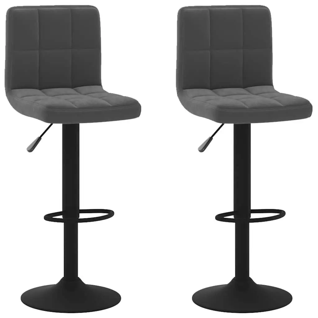 Velvet Adjustable Bar Stools (2 pcs)
