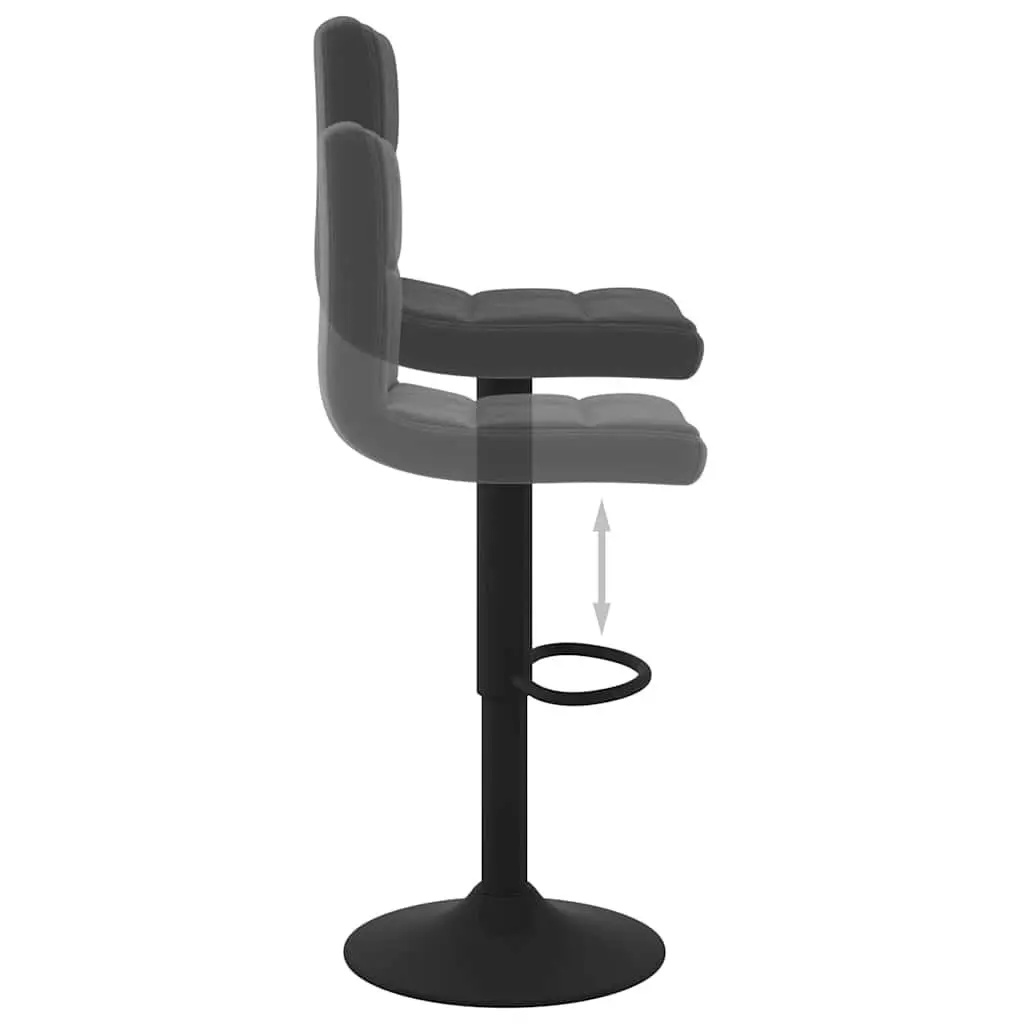 Velvet Adjustable Bar Stools (2 pcs)