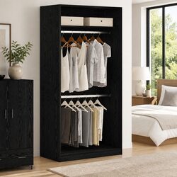 Wardrobe Specifications: Black Oak Engineered Wood Unit