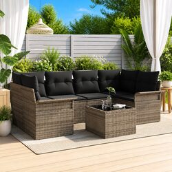 7-Piece Modular Garden Sofa Set Grey Specifications