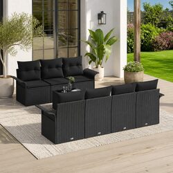 Detailed Specifications for 8-Piece Modular Garden Sofa Set