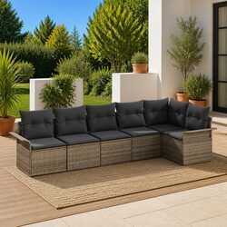 6-Piece Grey Garden Sofa Set Specifications and Features