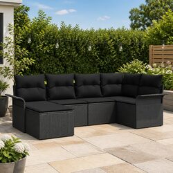 6-Piece Modular Outdoor Sofa Set with Storage Options