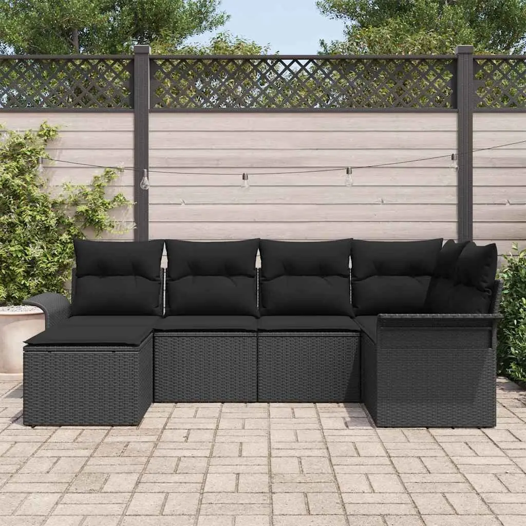 6-Piece Modular Outdoor Sofa Set with Storage Options