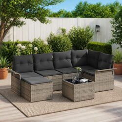 Specifications of 7-Piece Grey Garden Sofa Set