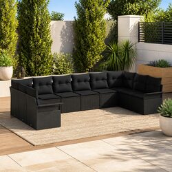 Specifications of 10 Piece Garden Sofa Set in Black