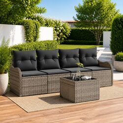 Specifications of Grey Poly Rattan Modular Sofa Set