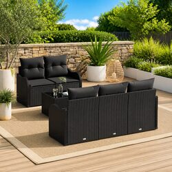 Black Poly Rattan Modular Garden Sofa Set Specifications