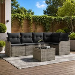 Specifications of the 6-Piece Grey Garden Sofa Set