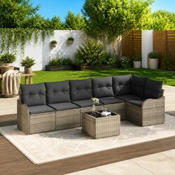 Specifications of Grey Poly Rattan Garden Sofa Set