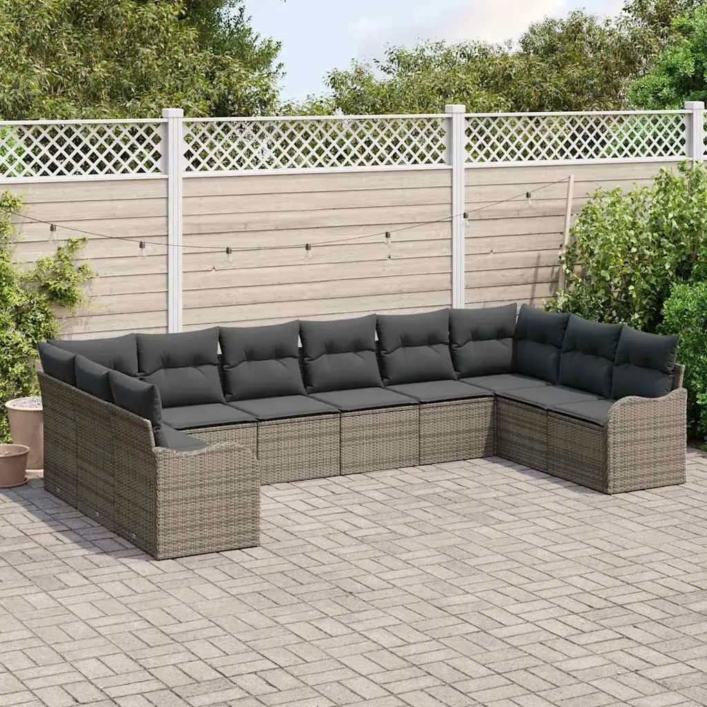 Garden Sofa Set Outdoor Furniture Grey Modular Patio Lounge Seating