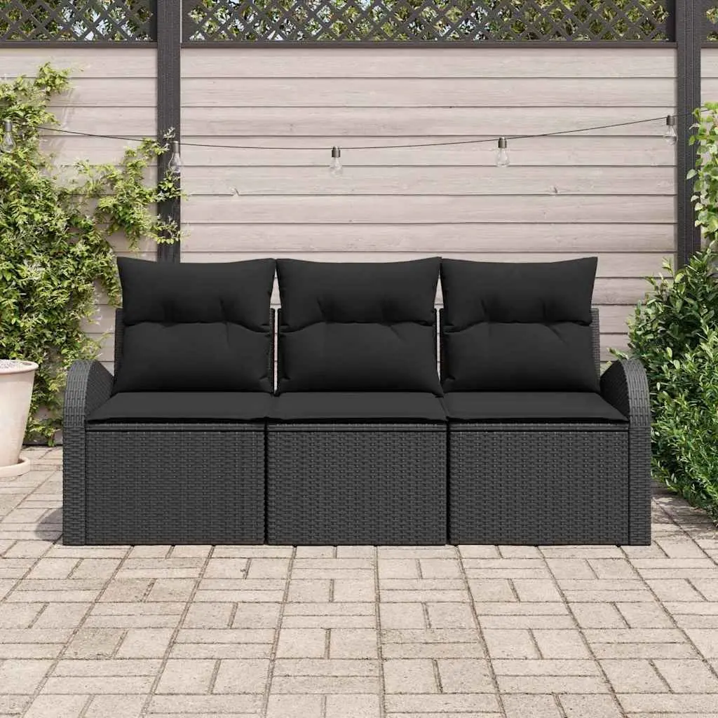 Black Modular Patio Sofa Set