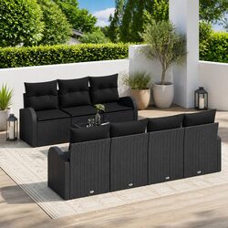 Specifications for Outdoor Garden Sofa Set in Black