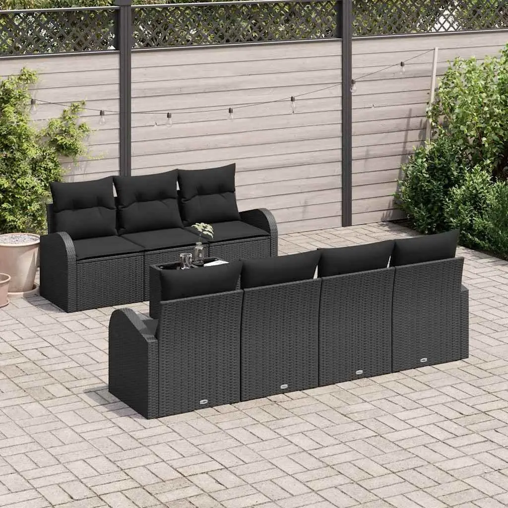 Outdoor Garden Sofa Set in Black