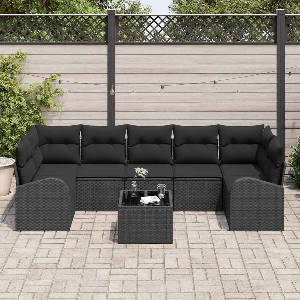 Garden Sofa Set Outdoor Seating Modular Poly Rattan Patio Furniture 9 Piece