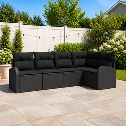 Specifications of Black Poly Rattan Outdoor Sofa Set