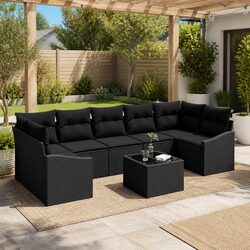 Black Modular Outdoor Sofa Set Specifications and Details