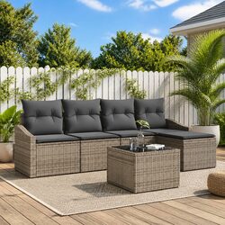 Specifications for 6-Piece Grey Outdoor Sofa Set