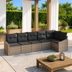 Specifications for 6 Piece Outdoor Sofa Set in Grey
