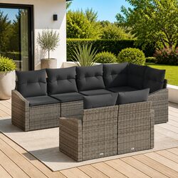Detailed Specifications for 7-Piece Grey Patio Sofa Set