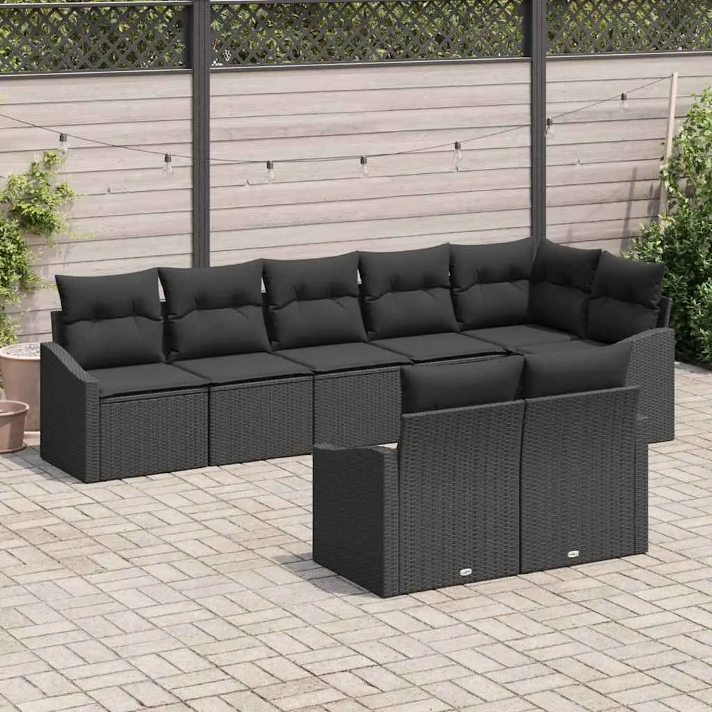 8-Piece Outdoor Sofa Set with Adjustable Table