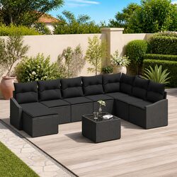 Specifications of the 9-Piece Modular Poly Rattan Sofa Set