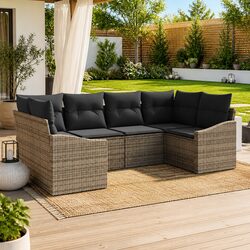 Grey Modular Outdoor Sofa Set - 6 Pieces Specifications