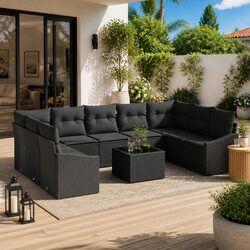 Specifications of 10-Piece Modular Garden Sofa Set