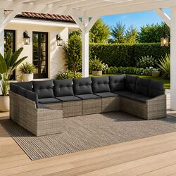 10-Piece Grey Outdoor Sofa Set Specifications
