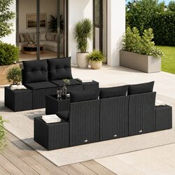 Specifications of Modular Black Poly Rattan Sofa Set